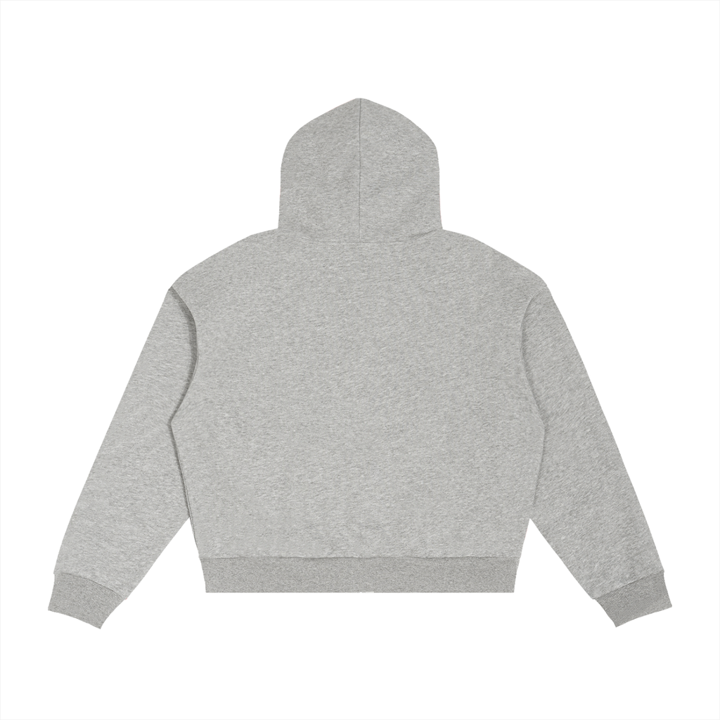 DoveMade Gray Plaid Zip Hoodie