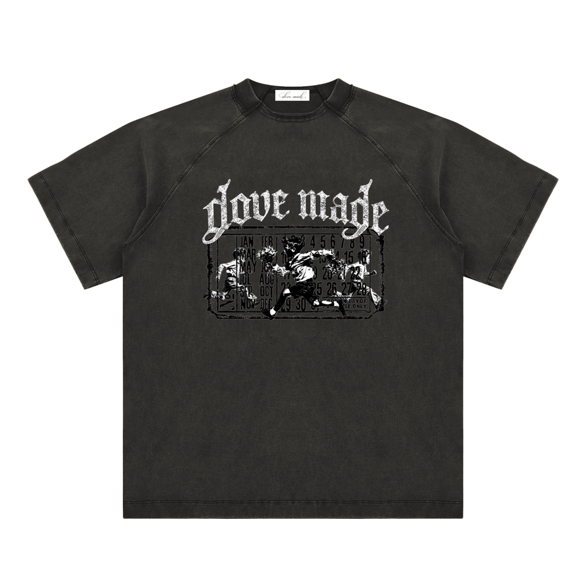 DoveMade Black Vintage Washed Flower Boy Tee