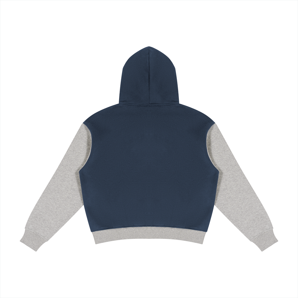 DoveMade Cross Navy Color Block Full Zip Hoodie