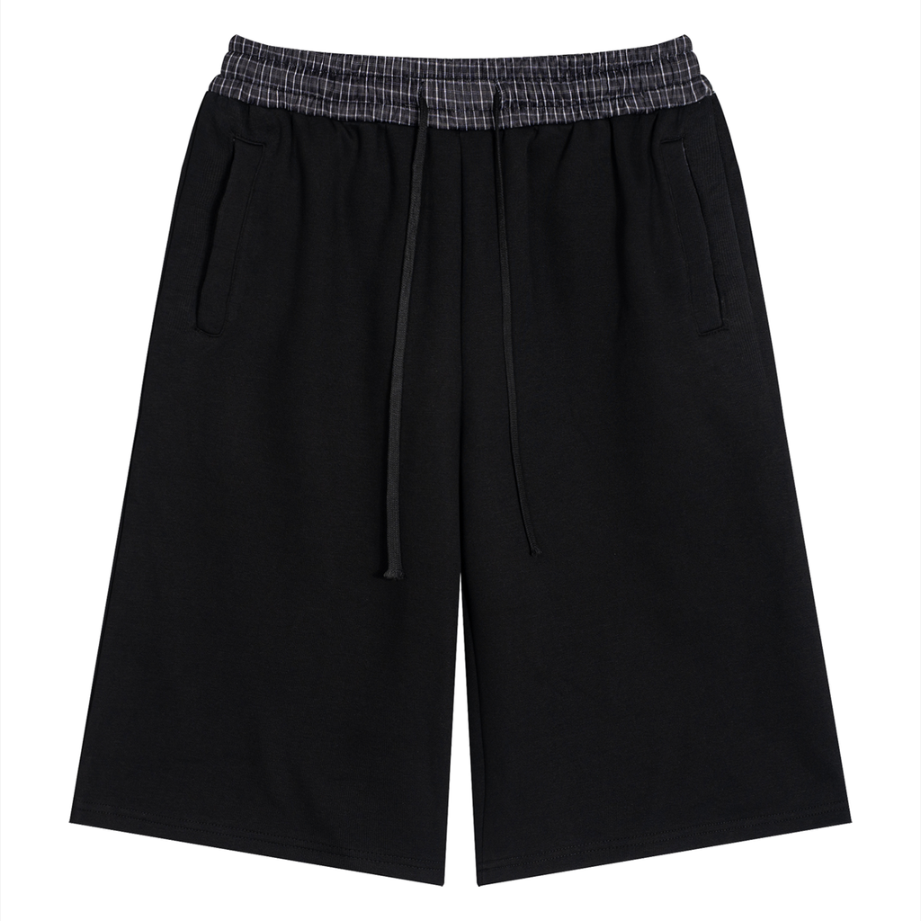 DoveMade Black Plaid Shorts