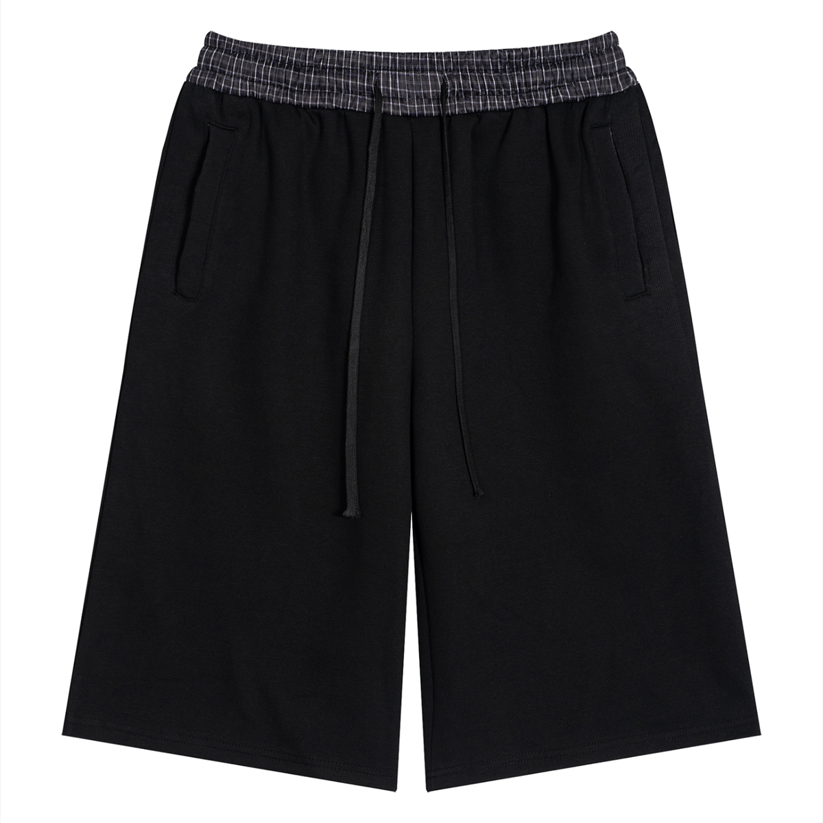 DoveMade Black Plaid Shorts